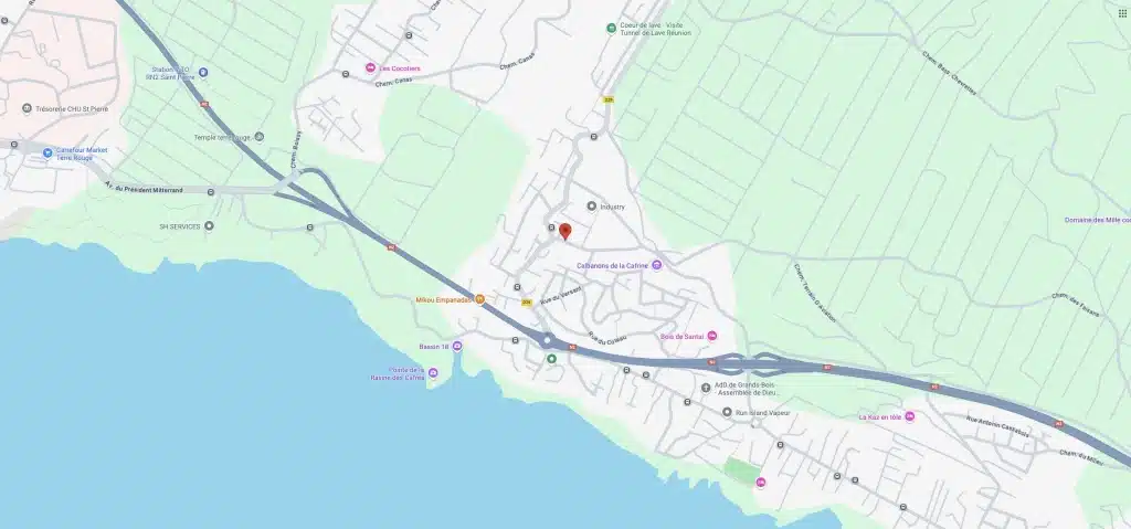 Carte Google Maps de la géolocalisation de JEscape à La Réunion